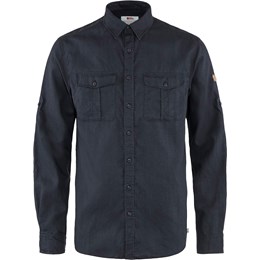 Fjällräven Ãvik Travel Shirt LS Herre XL Blå Skjorter